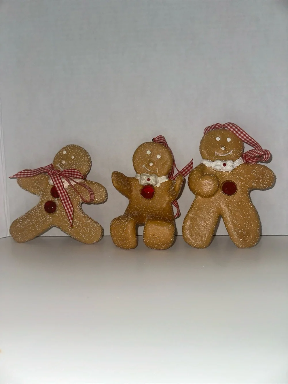 Set of 3 Gingerbread Cookie Ornaments 6”